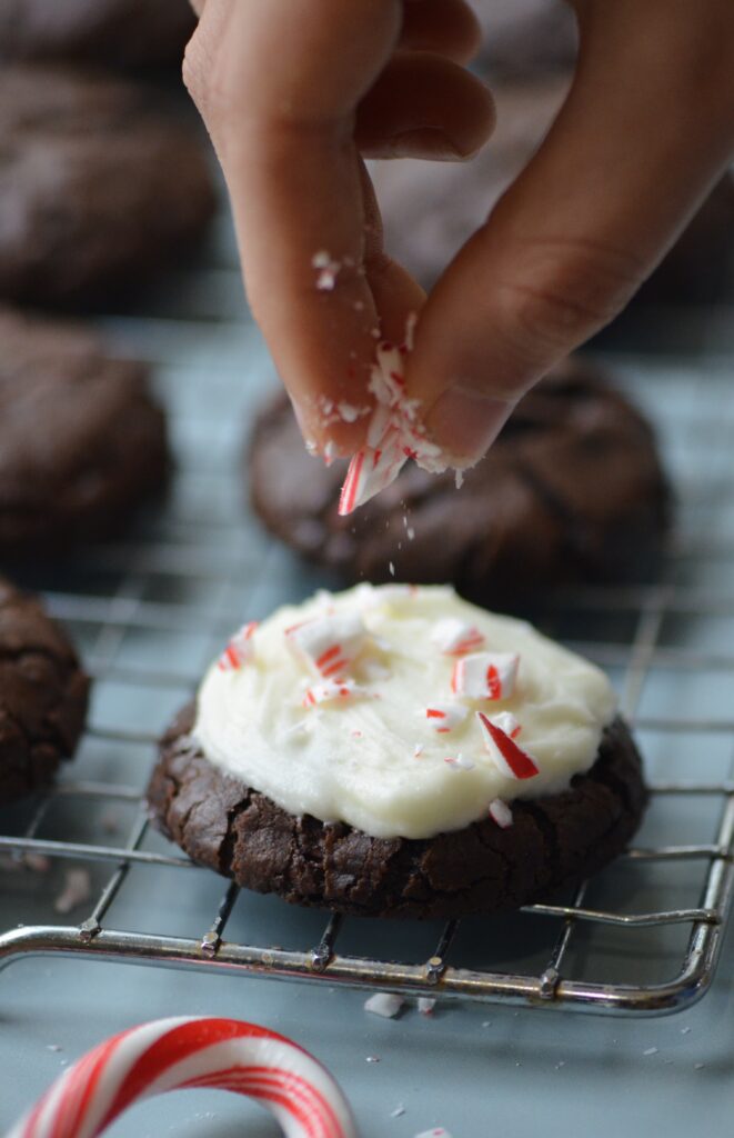 Frosted Chocolate Peppermint Cookies – Corrigan Sisters