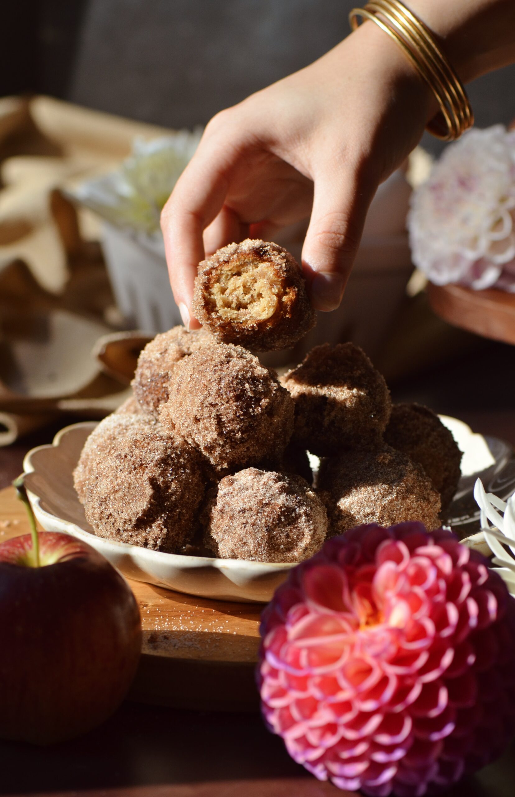 Caramel Apple Cider Donut Holes.